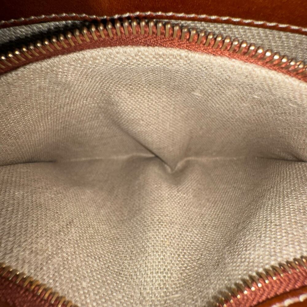 Gucci Brown Leather & Multicolor Tapestry Bamboo-Handle Shoulder Bag - Picture 9 of 16